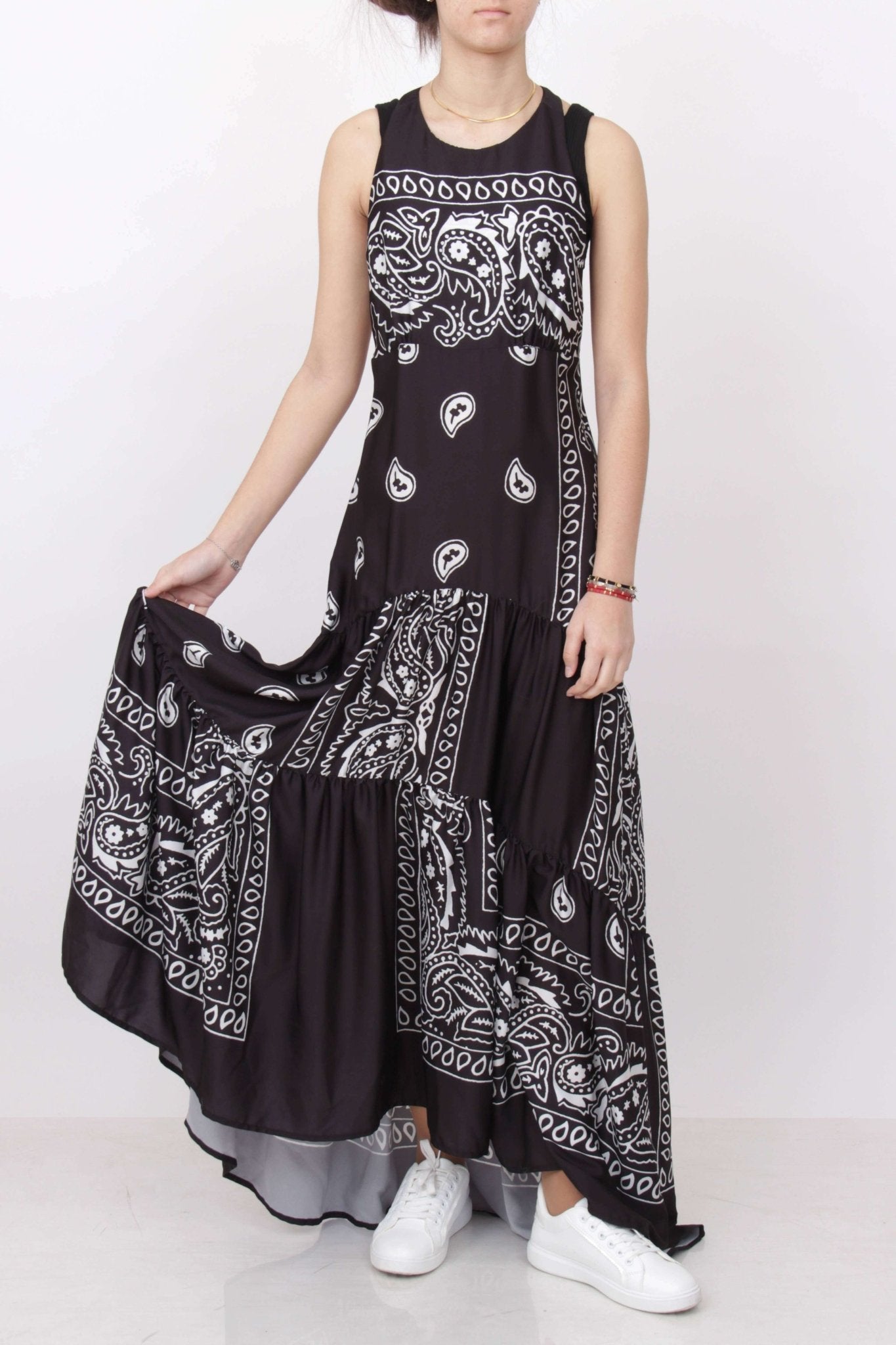 Black Coral - Рокли - Paisley Maxi Dress - Black - Love|Labels