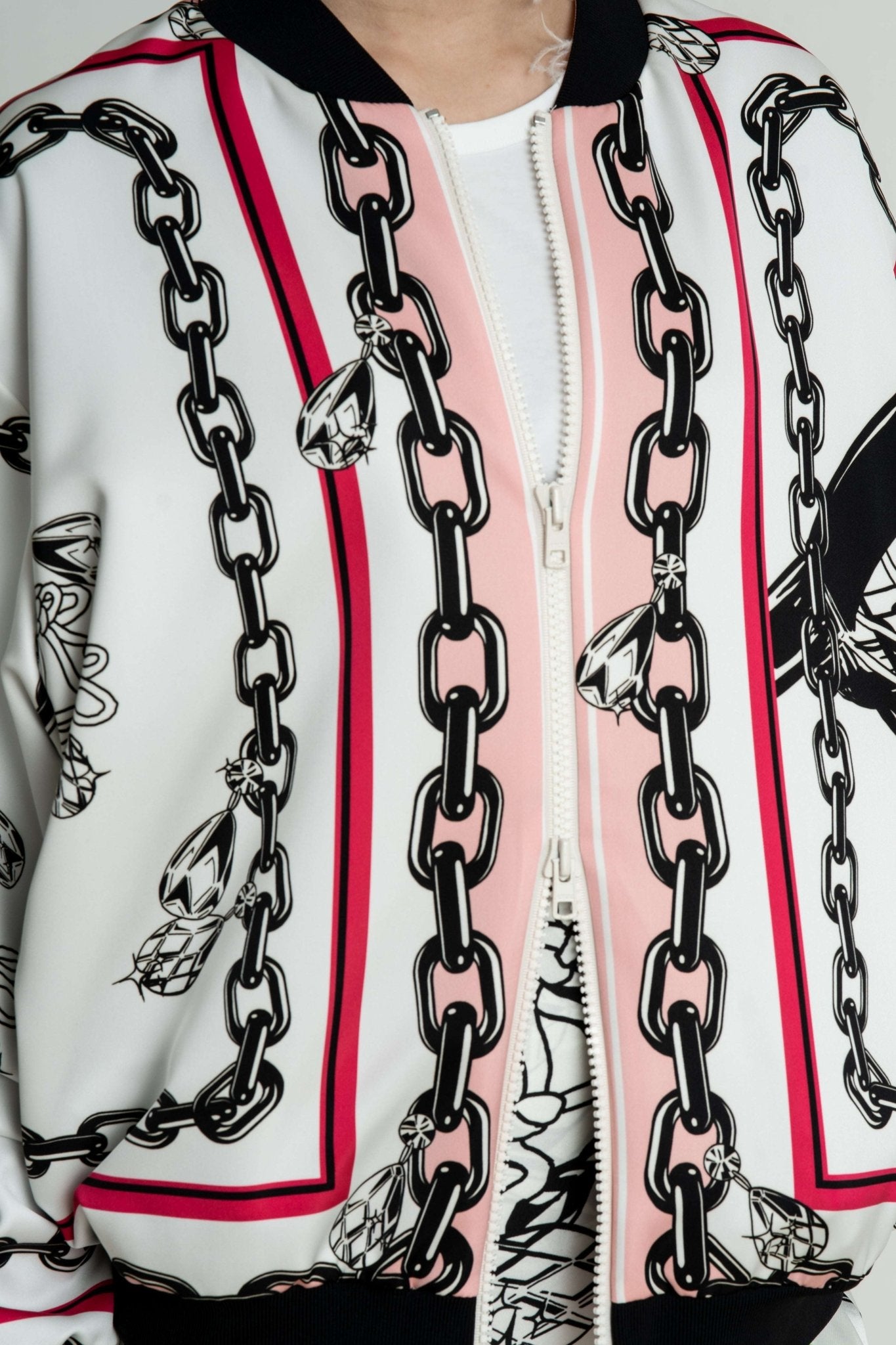 BROGNANO - Якета - White Chain Bomber Jacket - Love|Labels