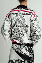 BROGNANO - Якета - White Chain Bomber Jacket - Love|Labels