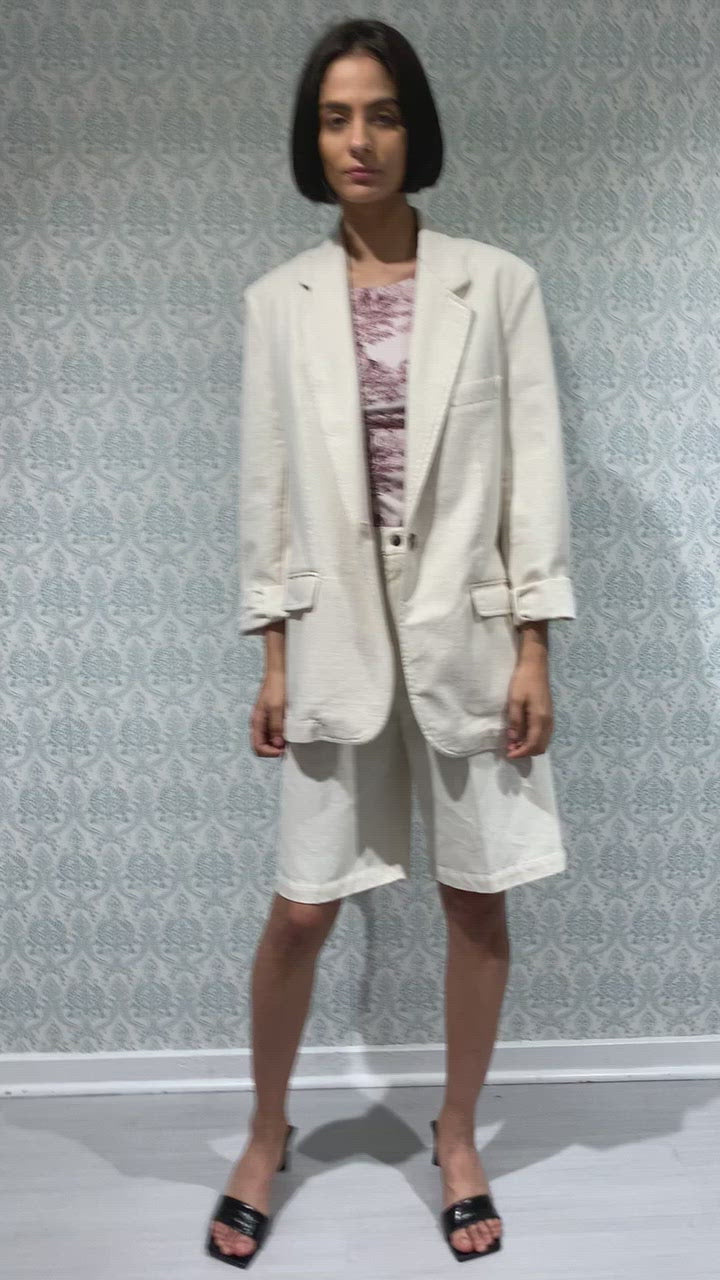 Ecru Bermuda Shorts