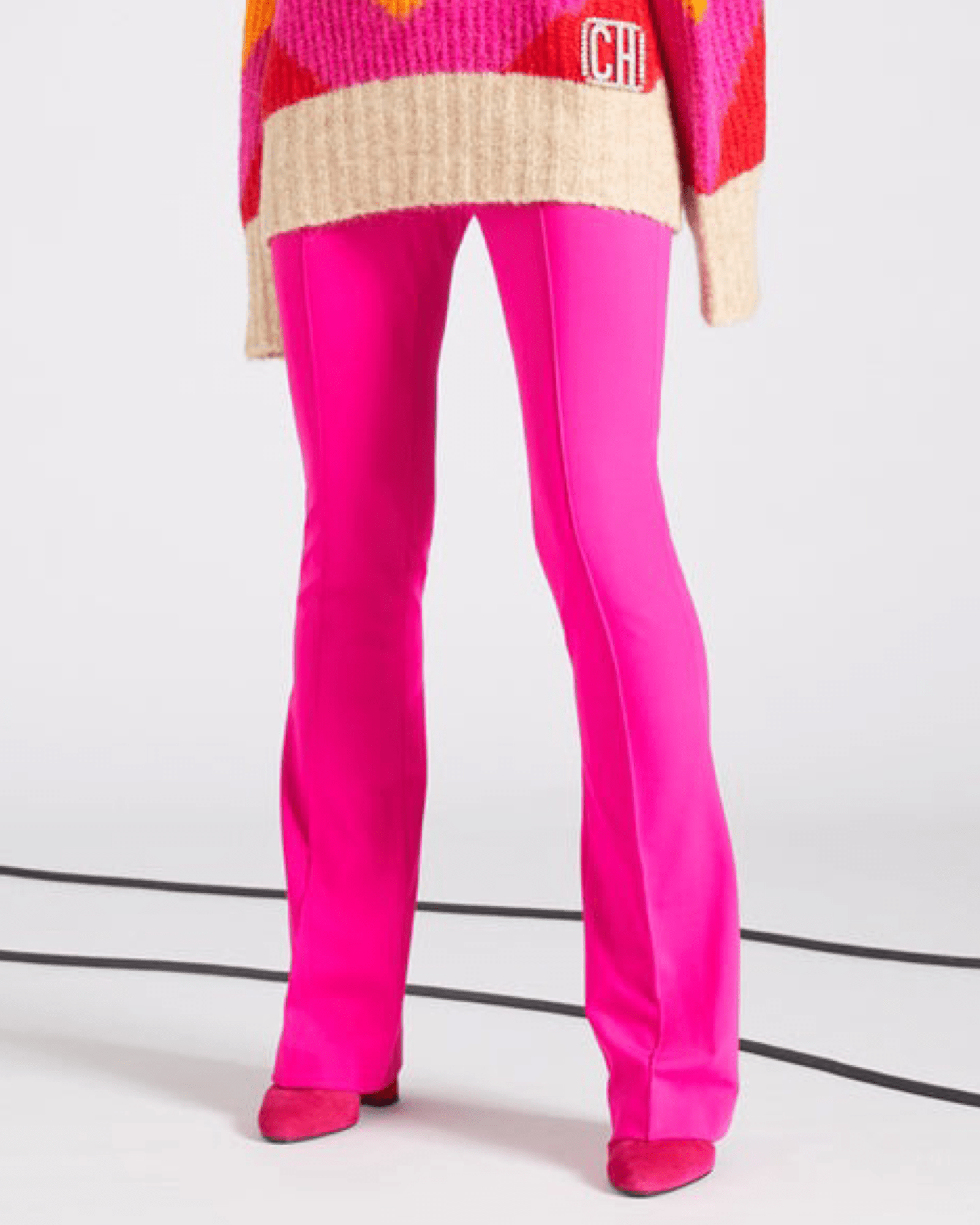 CIRCUS HOTEL - Панталони - Flared Fuxia Trousers - Love|Labels