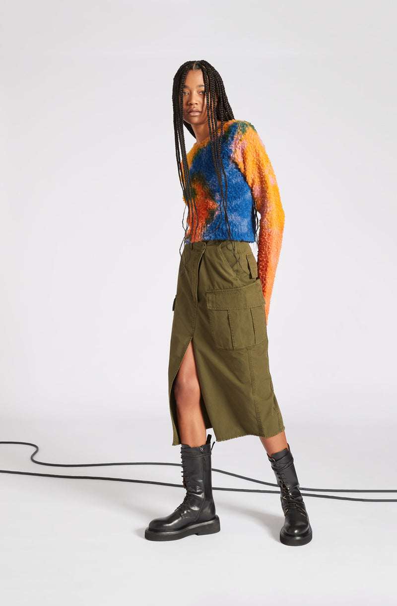CIRCUS HOTEL - Поли - Khaki Cargo Skirt - Love|Labels