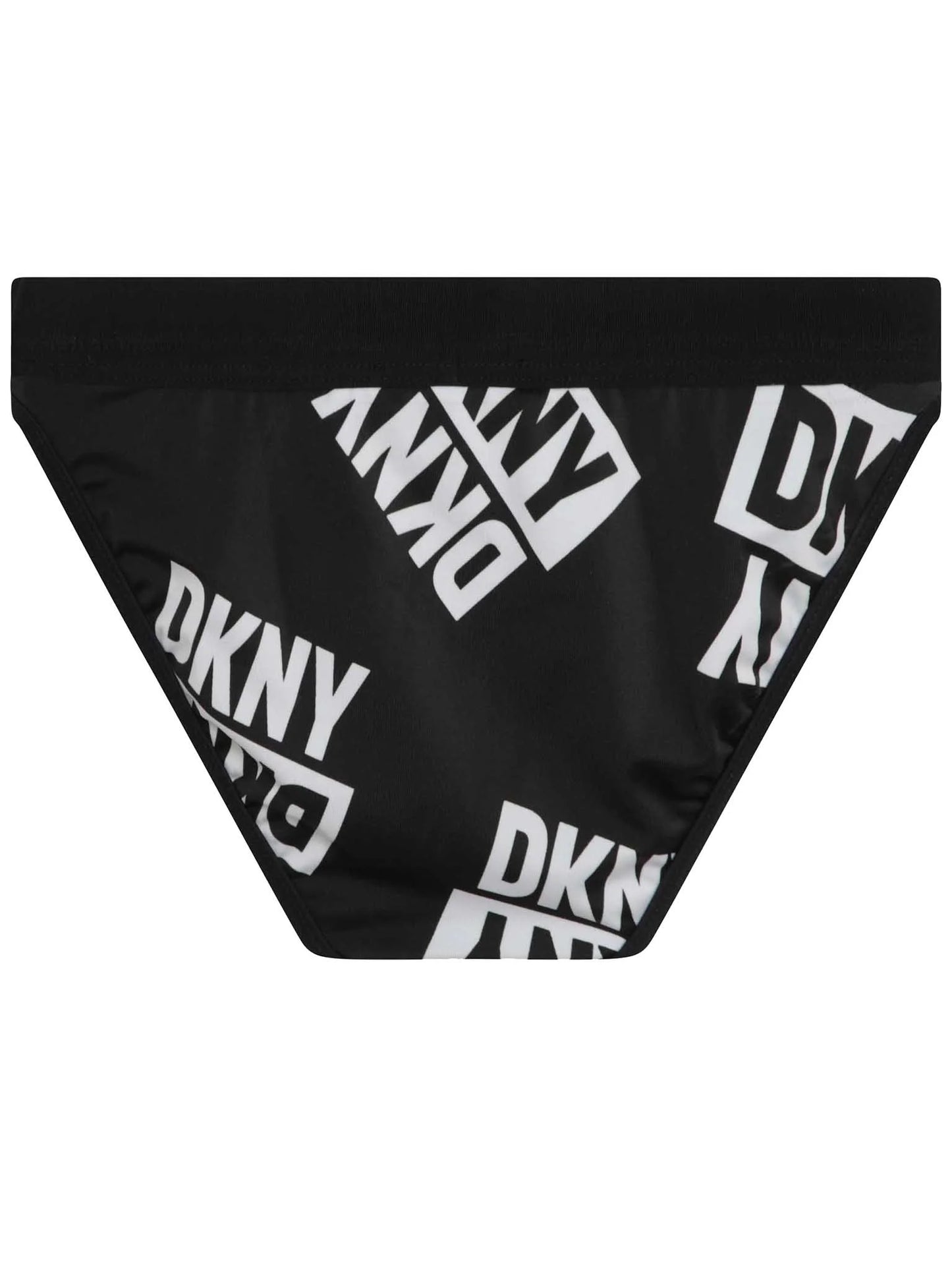 Black & White Logo Print Bikini