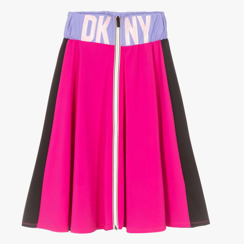 DKNY - Поли - Black & Pink Logo Skirt - Love|Labels