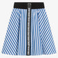 Blue Striped Cotton Skirt