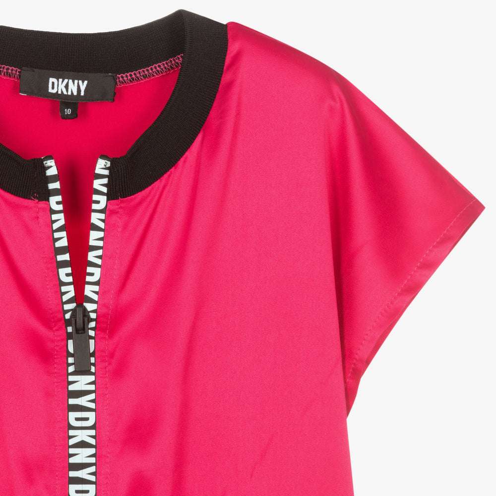 DKNY - Рокли - Girls Pink Satin Dress - Love|Labels