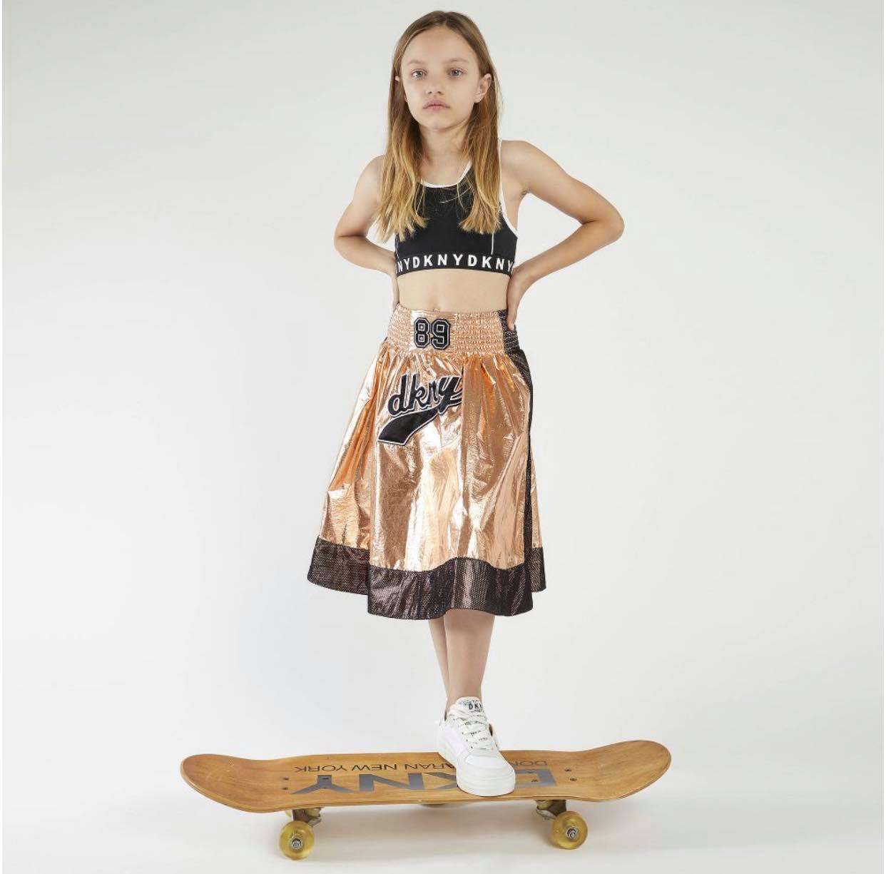 DKNY - Поли - Gold Shinny Skirt - Love|Labels