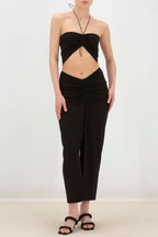 FORTE DEI MARMI COUTURE - Поли - Black Coulisse Skirt - Love|Labels