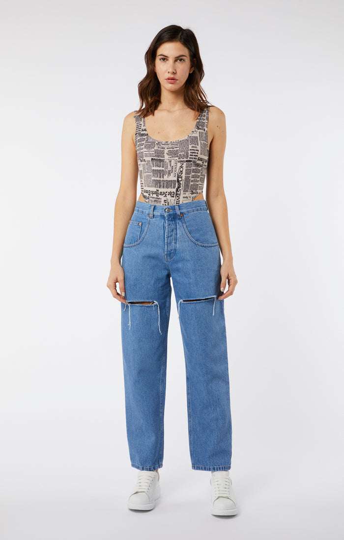 FORTE DEI MARMI COUTURE - Потници - Newspaper Body - Top - Love|Labels