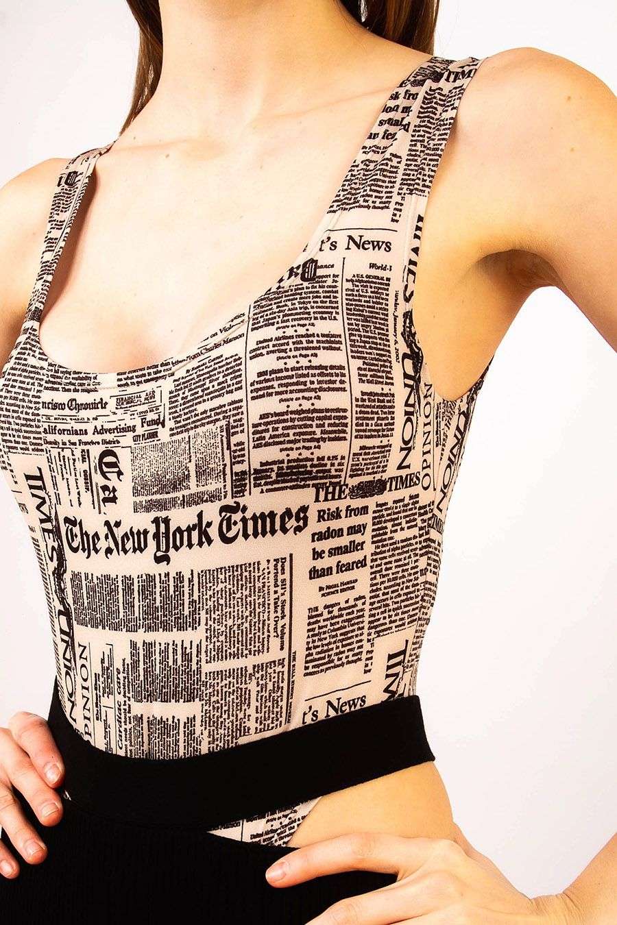 FORTE DEI MARMI COUTURE - Потници - Newspaper Body - Top - Love|Labels
