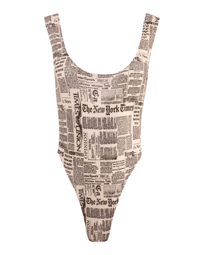 FORTE DEI MARMI COUTURE - Потници - Newspaper Body - Top - Love|Labels