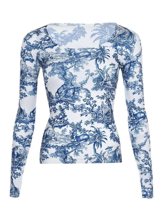 FORTE DEI MARMI COUTURE - Блузи - Top Toile de Jouy - Love|Labels