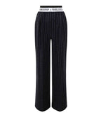 FORTE DEI MARMI COUTURE - Панталони - Waistband Logo Wool Pants - Love|Labels