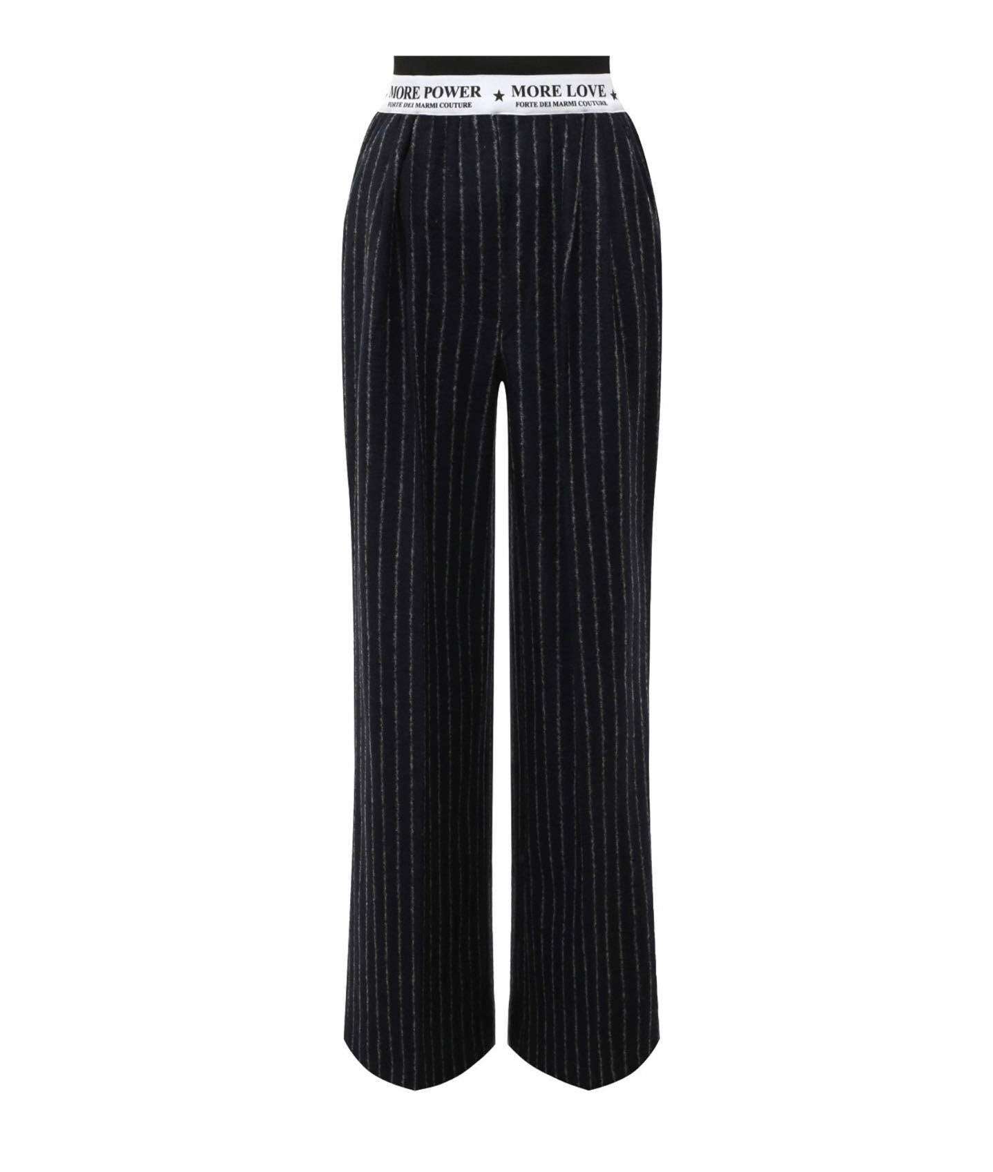 FORTE DEI MARMI COUTURE - Панталони - Waistband Logo Wool Pants - Love|Labels