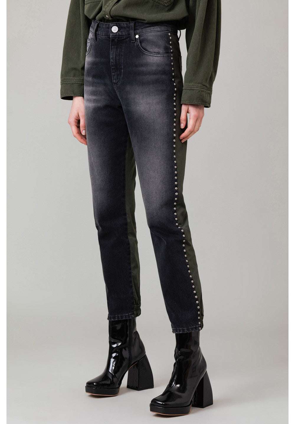 Gaelle PARIS - Деним - Army Black - Green Jeans - Love|Labels