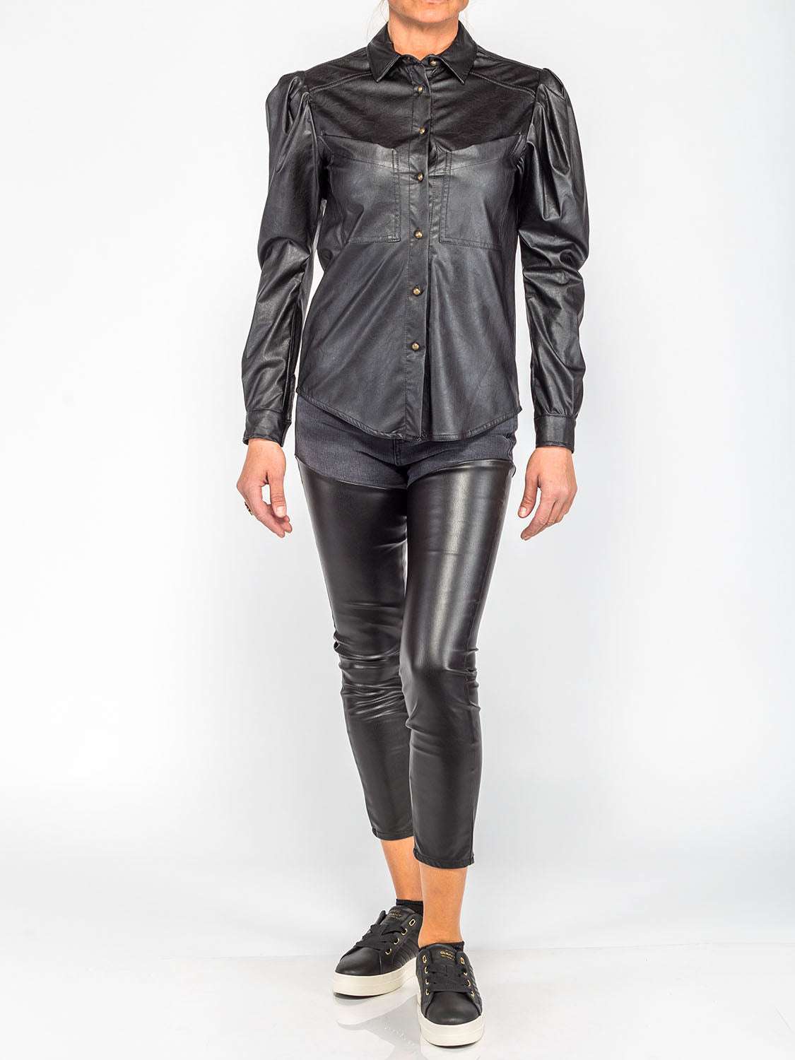 Gaelle PARIS - Ризи - Black Leather Shirt - Love|Labels