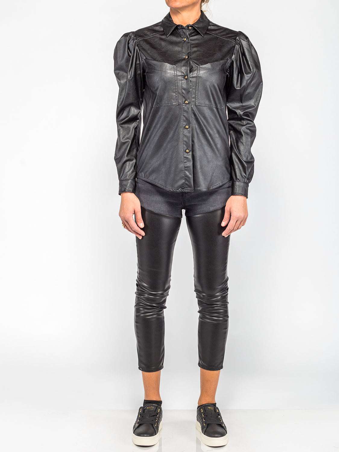 Gaelle PARIS - Ризи - Black Leather Shirt - Love|Labels