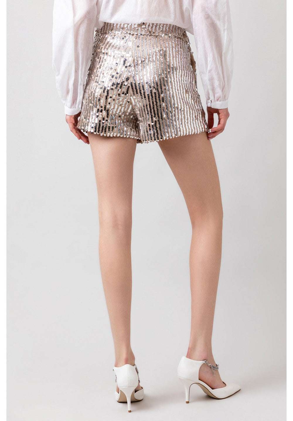 Gaelle PARIS - Шорти - Gold Sequins Shorts - Love|Labels