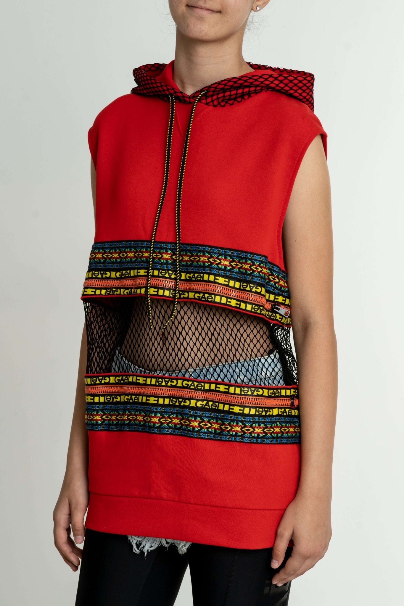 Gaelle PARIS - Потници - Red Long Hooded Top - Love|Labels