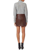Helmut Lang - Поли - Brown Leather Mini Skirt - Love|Labels
