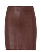 Helmut Lang - Поли - Brown Leather Mini Skirt - Love|Labels