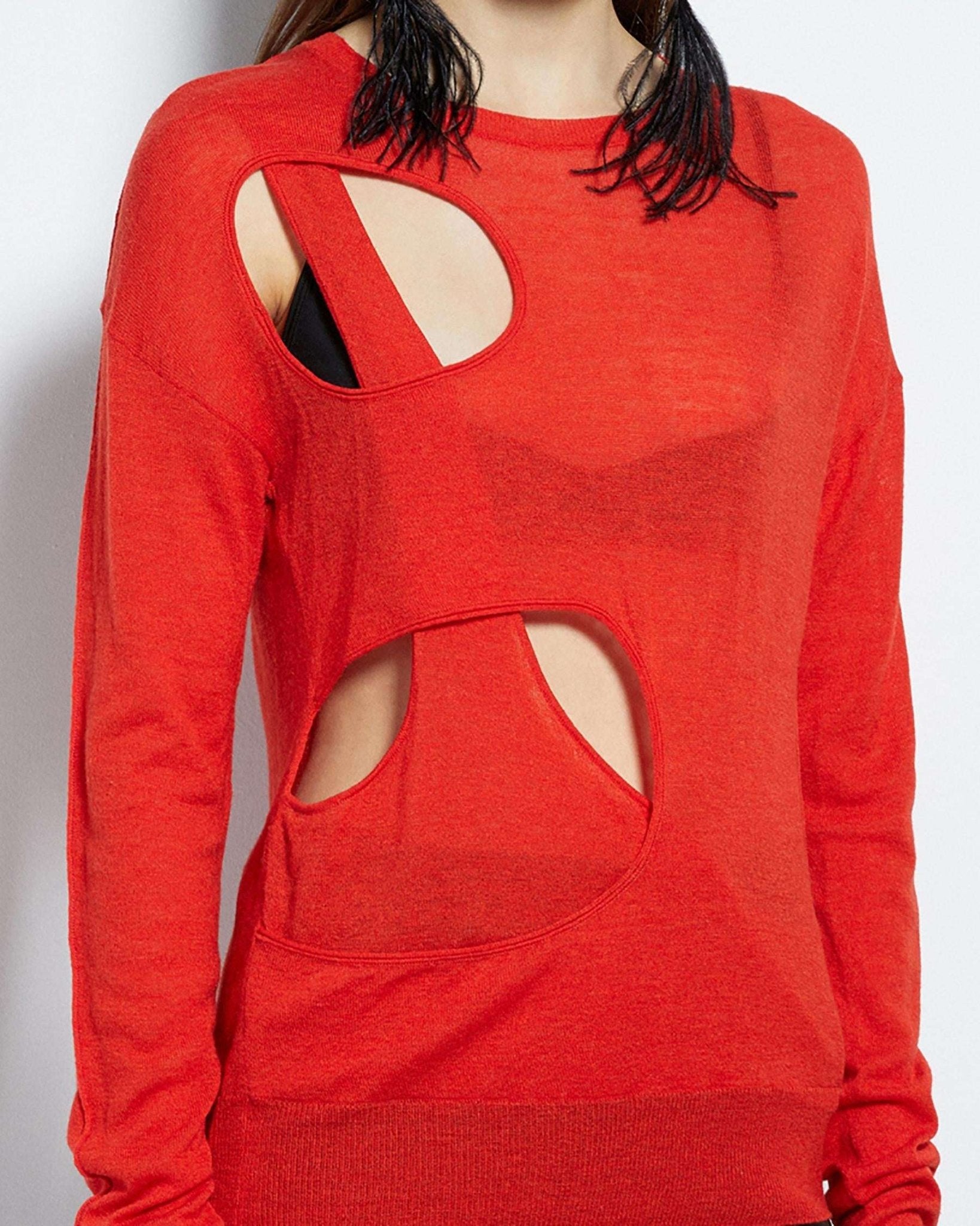 Helmut Lang - Плетиво - Cut Out Cashmere Sweater - Love|Labels