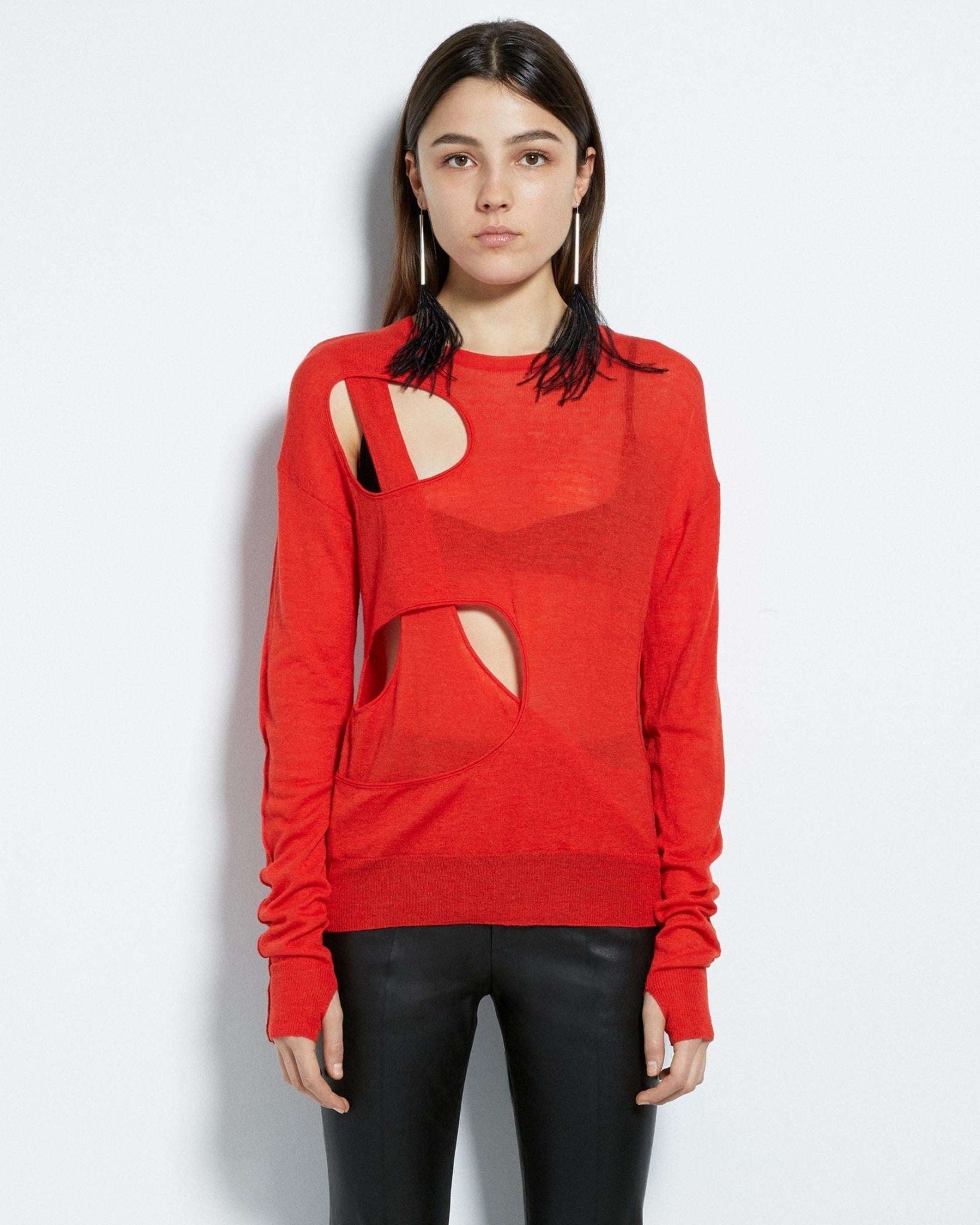 Helmut Lang - Плетиво - Cut Out Cashmere Sweater - Love|Labels