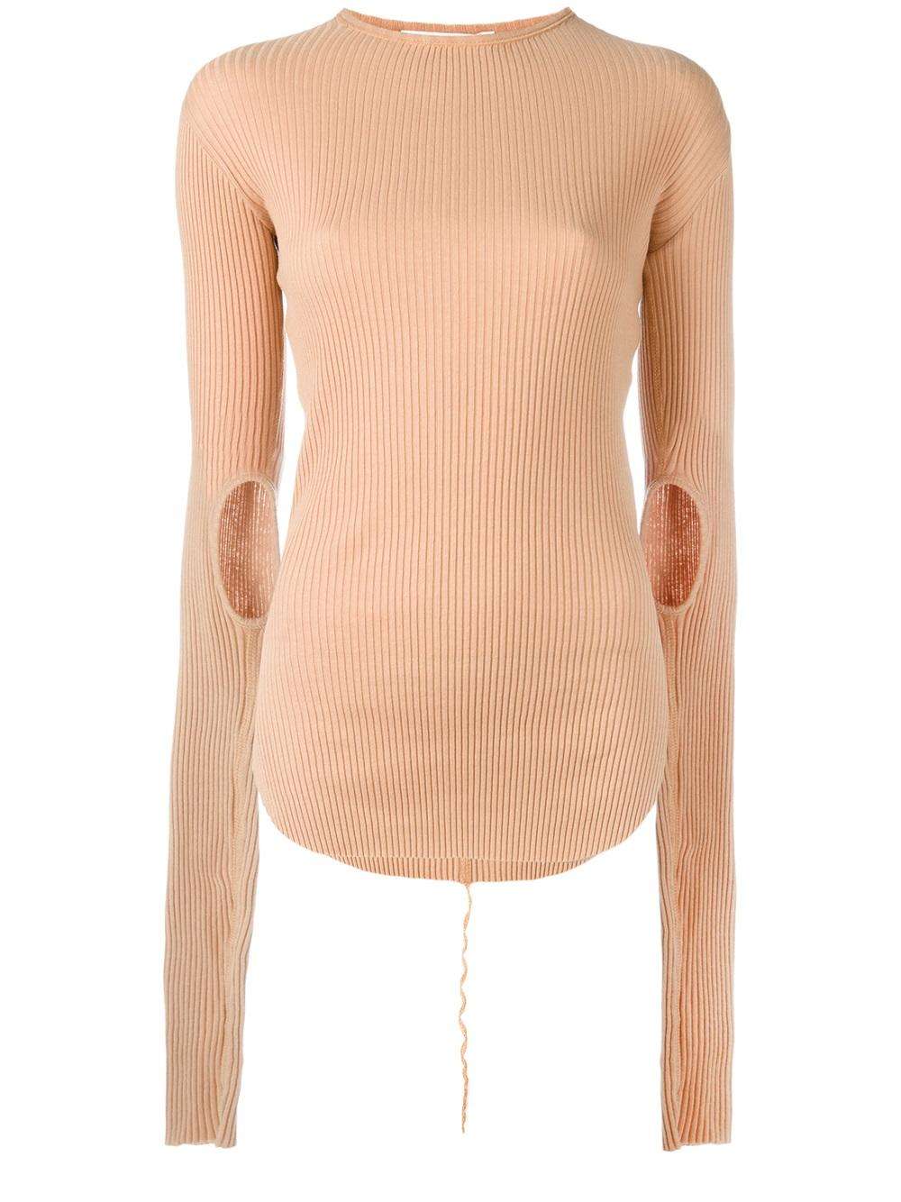 Helmut Lang - Блузи - Nude Long - Sleeve Blouse - Love|Labels