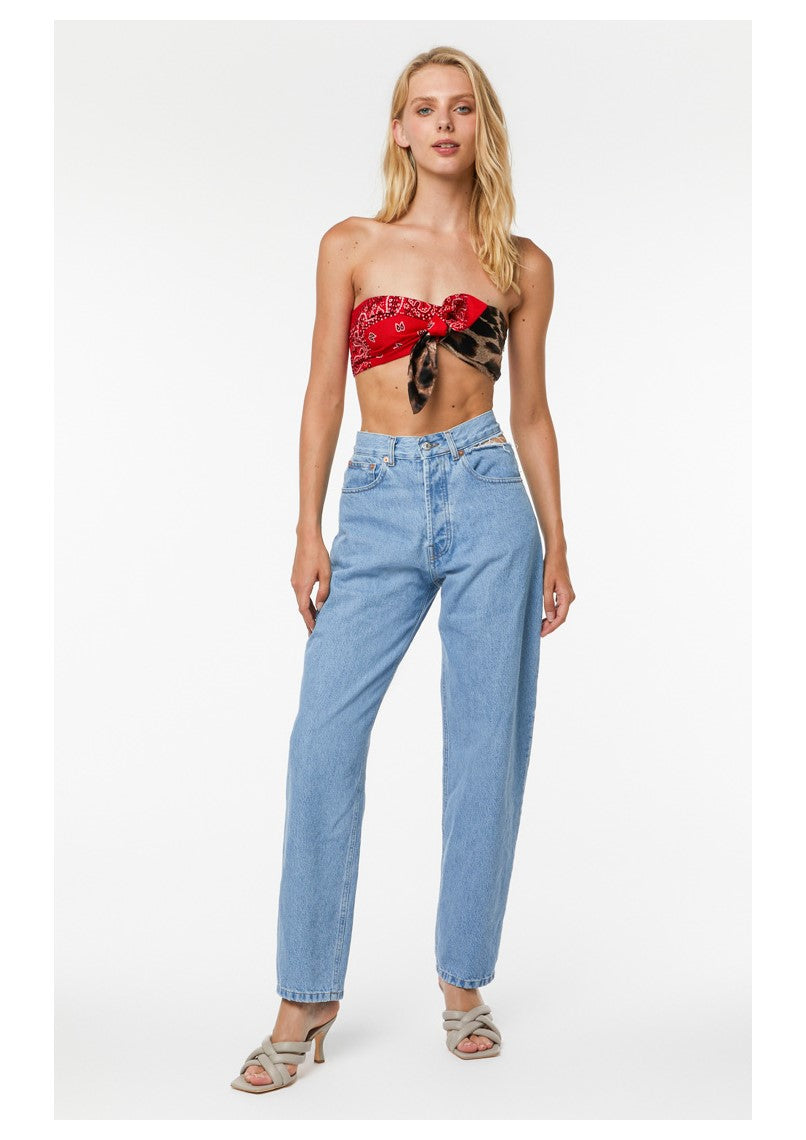Cut-out Banana Jeans