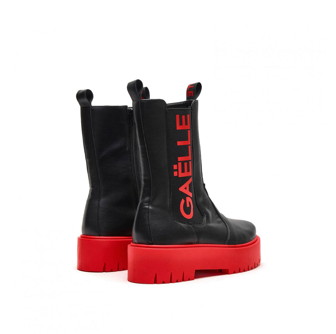 Red Logo Eco Leather Boots