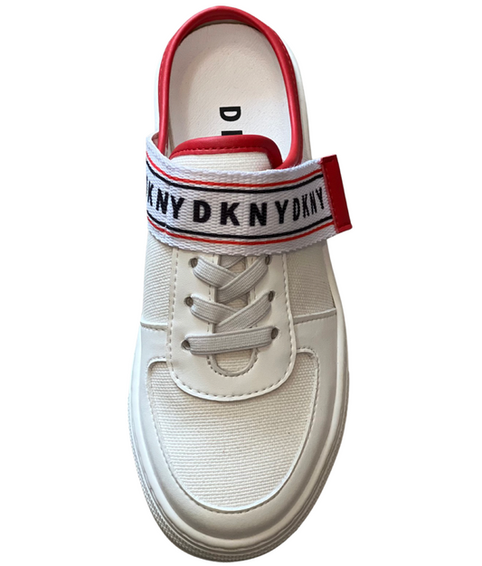 White DKNY Open Sneakers