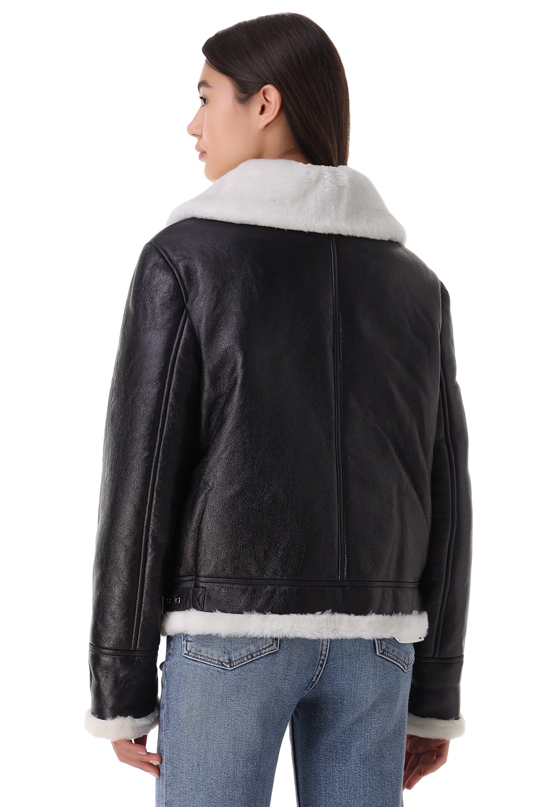 Black Leather Aviator Jacket