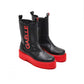 Red Logo Eco Leather Boots