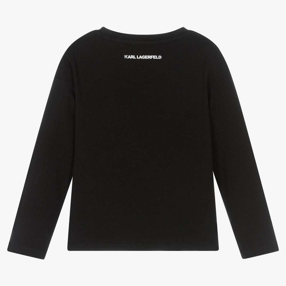 Karl Lagerfeld - Блузи - Black Graphic Logo Top - Love|Labels