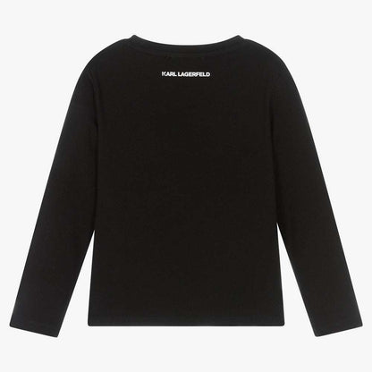 Karl Lagerfeld - Блузи - Black Graphic Logo Top - Love|Labels