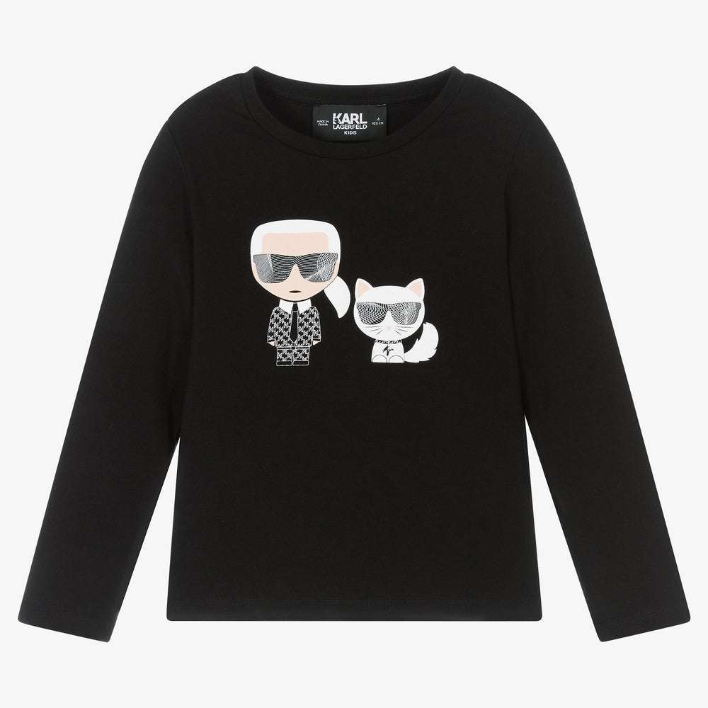 Karl Lagerfeld - Блузи - Black Graphic Logo Top - Love|Labels
