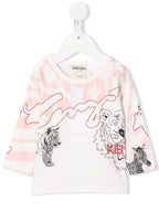 KENZO Kids - Блузи - Animal - Print Organic Cotton T-shirt - Love|Labels