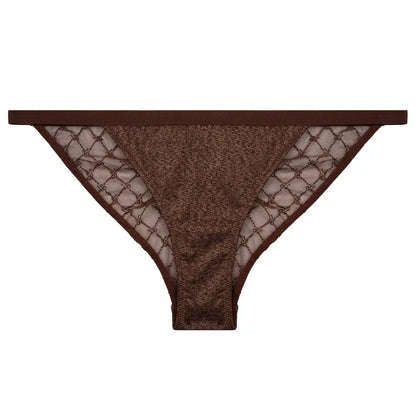 Love Stories Intimates - Бельо - Бикини - Wild Rose Shiny Brown Briefs - Love|Labels