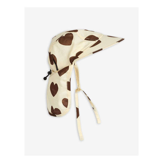 Mini Rodini - Аксесоари - Шапки - Brown Hearts Hat - Love|Labels