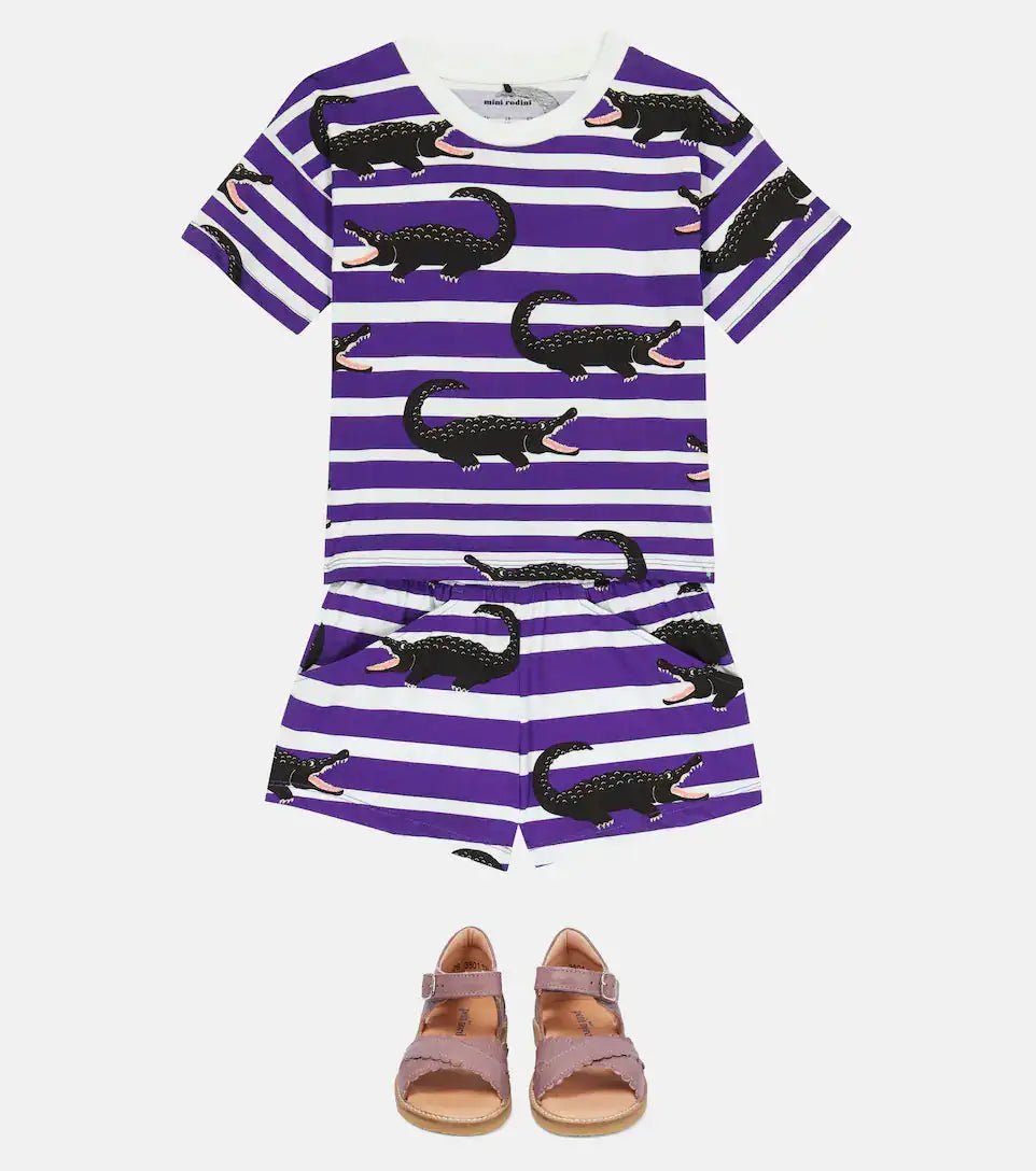 Mini Rodini - Тениски - Crocodile T-Shirt Purple - Love|Labels