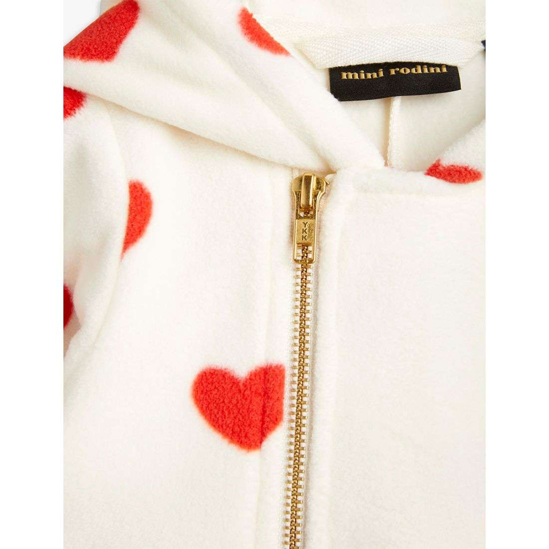 Mini Rodini - Ромпери - Hearts Fleece Romper - Love|Labels