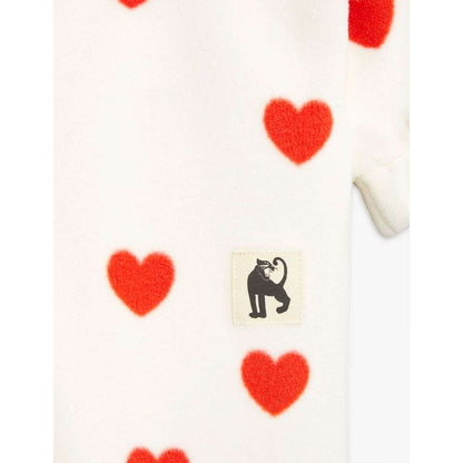 Mini Rodini - Ромпери - Hearts Fleece Romper - Love|Labels