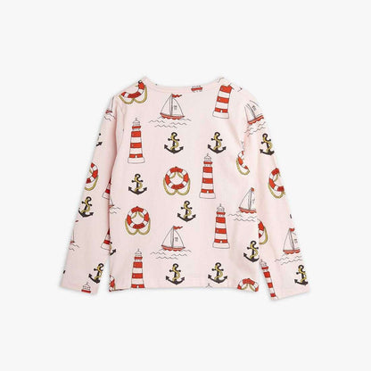 Mini Rodini - Блузи - Pink Print Long - Sleeve T-Shirt - Love|Labels