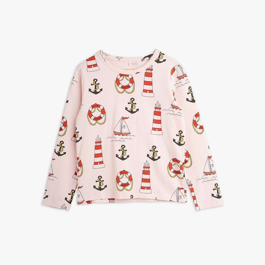 Mini Rodini - Блузи - Pink Print Long - Sleeve T-Shirt - Love|Labels