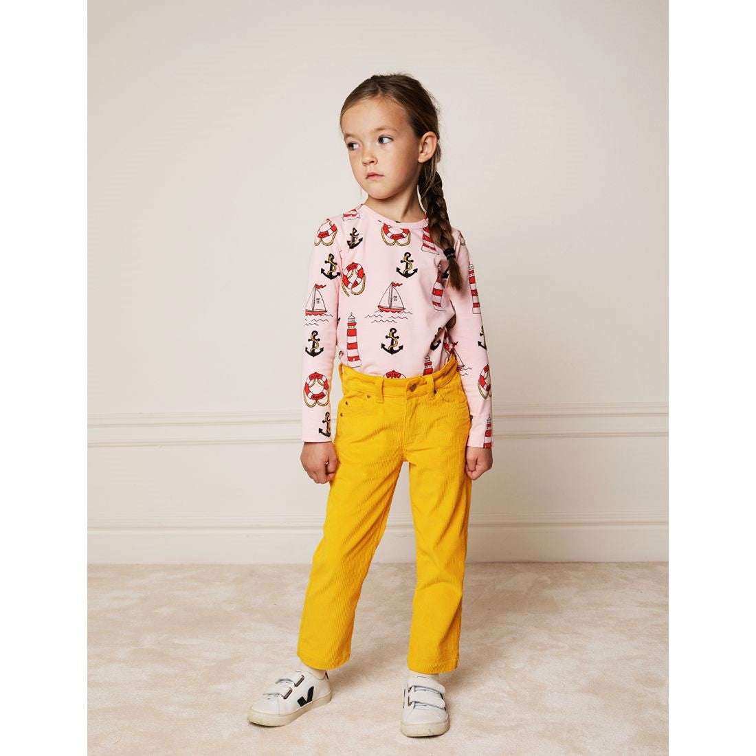 Mini Rodini - Блузи - Pink Print Long - Sleeve T-Shirt - Love|Labels