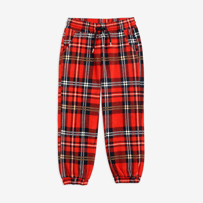 Mini Rodini - Панталони - Red Polar Checked Pants - Love|Labels