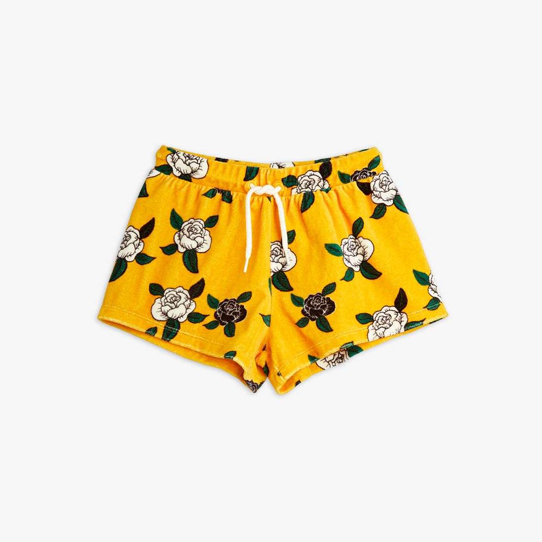 Mini Rodini - Шорти - Rose Velour Shorts Yellow - Love|Labels