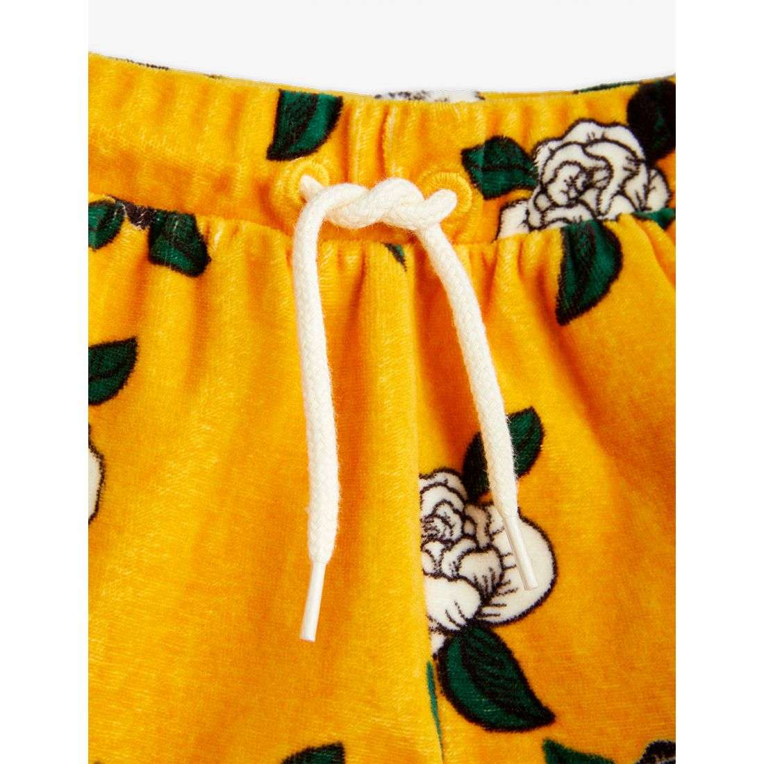Mini Rodini - Шорти - Rose Velour Shorts Yellow - Love|Labels