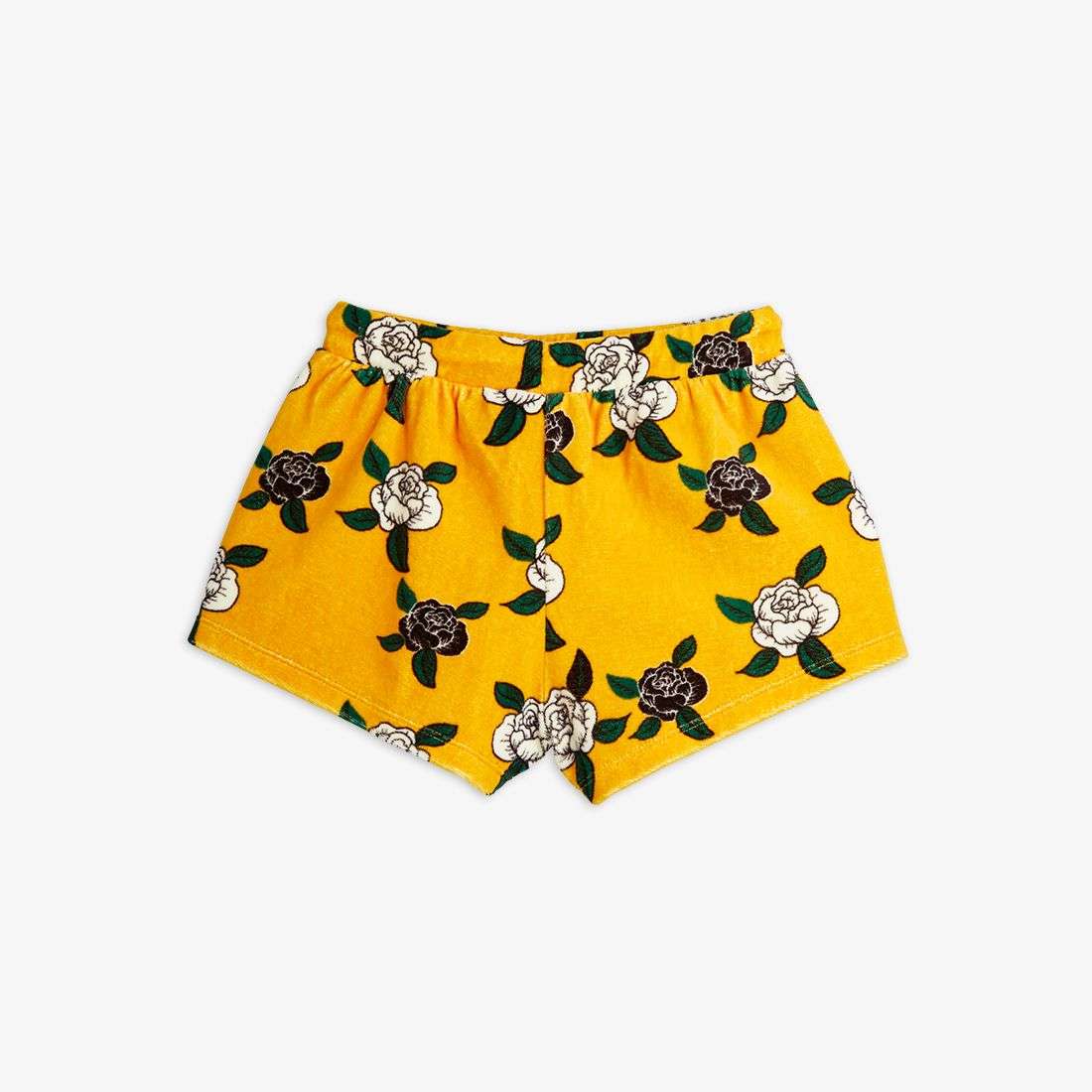 Mini Rodini - Шорти - Rose Velour Shorts Yellow - Love|Labels