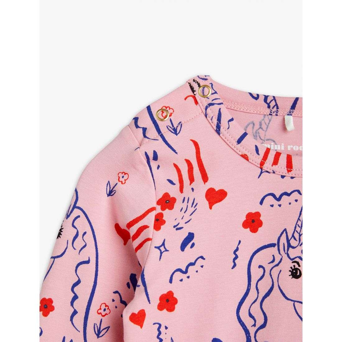 Mini Rodini - Ромпери - Unicorns Long - Sleeve Bodysuit - Love|Labels